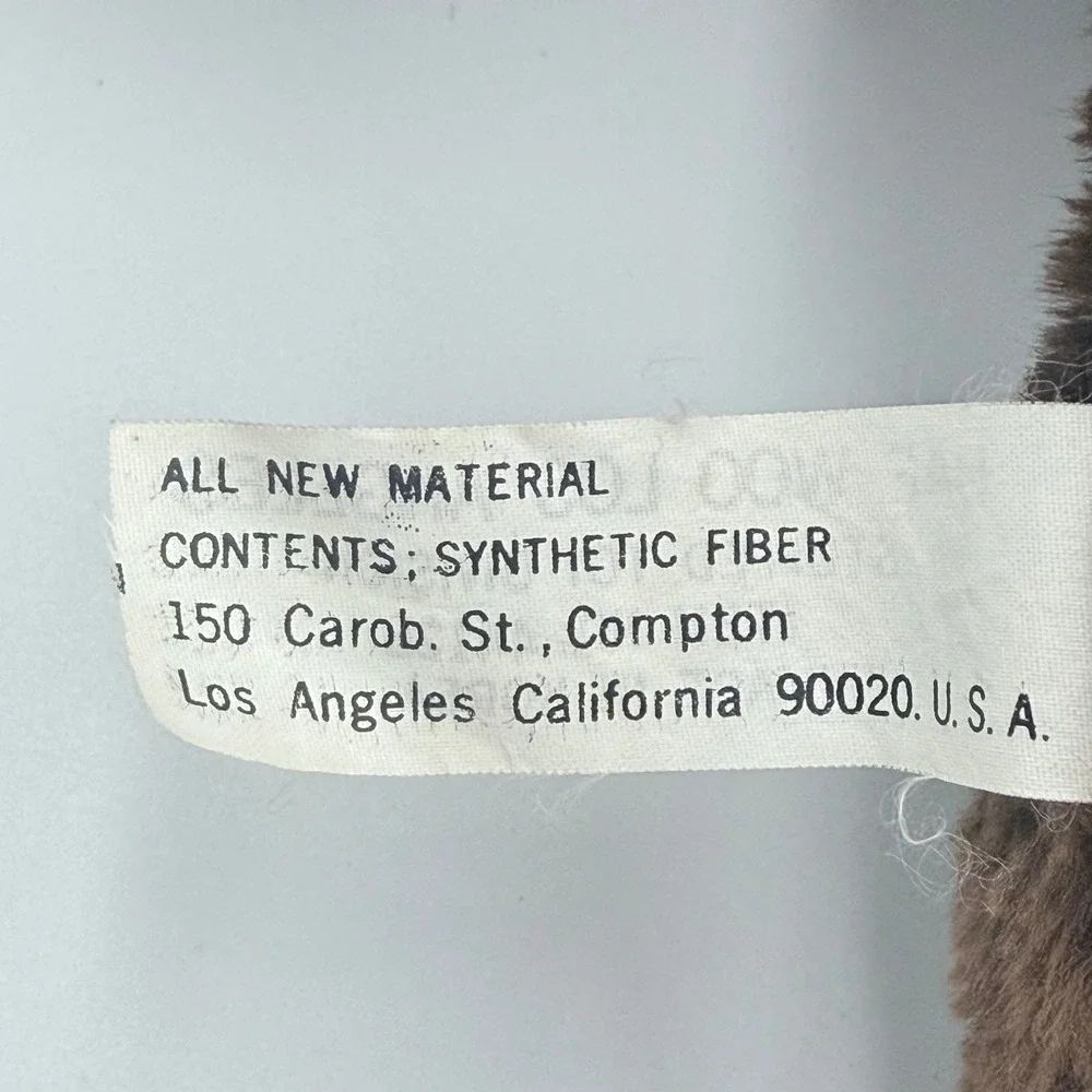Vintage Dae Woo Los Angeles Brown Teddy Bear Plush 14